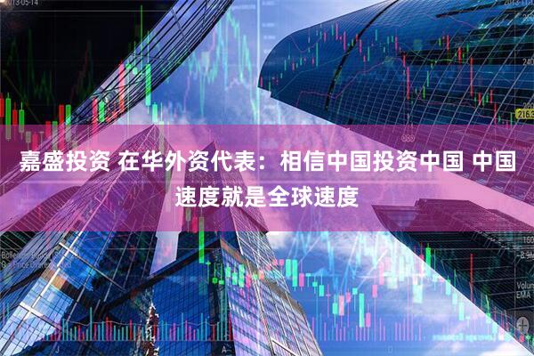 嘉盛投资 在华外资代表：相信中国投资中国 中国速度就是全球速度