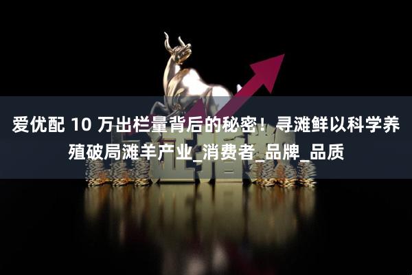 爱优配 10 万出栏量背后的秘密！寻滩鲜以科学养殖破局滩羊产业_消费者_品牌_品质