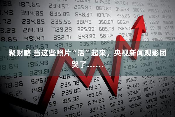 聚财略 当这些照片“活”起来，央视新闻观影团哭了……